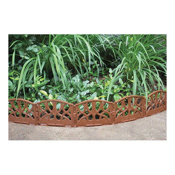 DeWitt SDE-20LB Scroll Decorative Edging, 20 ft L, Light Brown