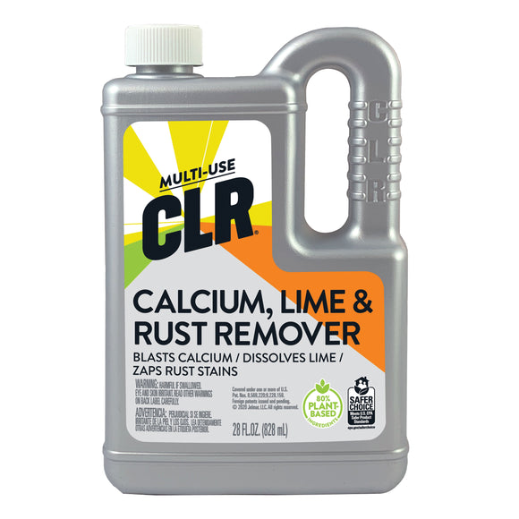 CLR CL-12 Calcium/Lime/Rust Cleaner, 28 oz, Liquid, Slightly Acidic, Lime Green