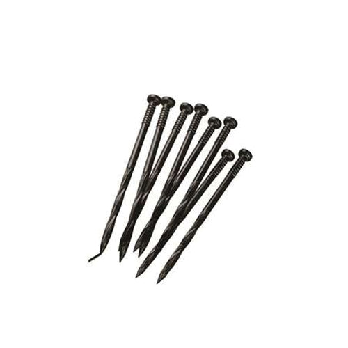 DeWitt PN-R8-BBK Nail, 9 in L, Poly, Spiral Shank, Black, 8 PK