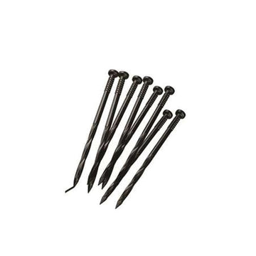 DeWitt PN-R8-BBK Nail, 9 in L, Poly, Spiral Shank, Black, 8 PK