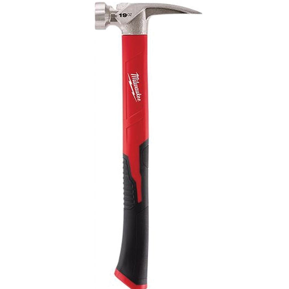 Milwaukee 48-22-9316 Hammer, 19 oz Head, Anti-Ring Claw, Smooth Face, Straight Claw Head, Steel Head, 15 in OAL