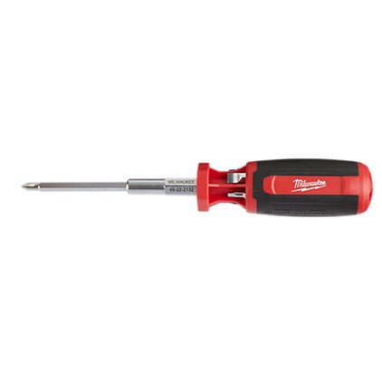 Milwaukee 48-22-2132 Multi-Bit Driver, 1/4 in Drive, Square Drive, 9.06 in OAL, Plastic Handle, Barrel-Grip Handle