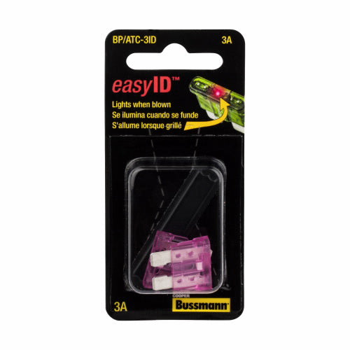 Bussmann BP/ATC-3ID Automotive Fuse, ATC-ID, 32 VDC, 3 A, 1 kA Interrupt