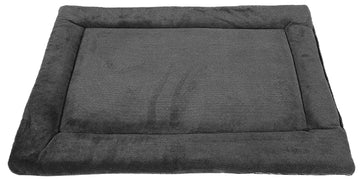 Petmate 26595 Kennel Mat, 23-1/2 in L, 16-1/2 in W, Rectangle, Polyester Fill, Woven Plush Fabric, Gray