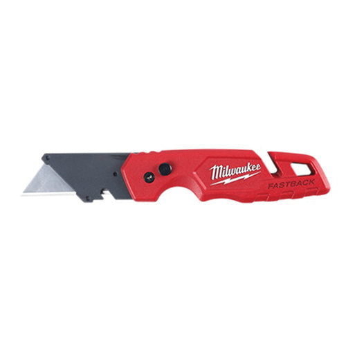 Milwaukee FASTBACK 48-22-1502 Utility Knife, 1.27 in L Blade, 0.02 in W Blade, Stainless Steel Blade, 5-Blade