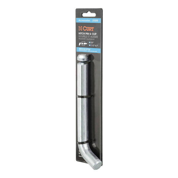 Curt 21506 Wire Hair Pin Clip, 0.62 in Dia Pin, Zinc