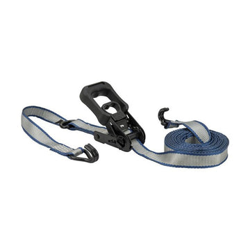 Keeper 47206 Tie-Down, 1-1/4 in W, 14 ft L, Gray, 1000 lb Working Load, J-Hook End