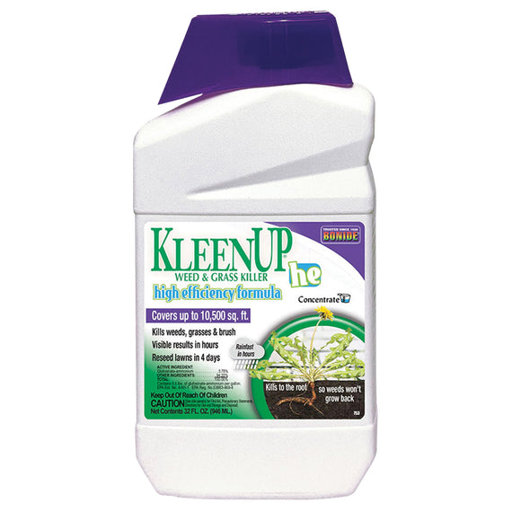 Bonide KleenUp he 753 Weeds and Grass Killer, Liquid, Amber/Light Brown, 1 qt