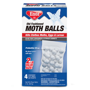 Enoz E62.12 Non-Organic Moth Ball, 32 oz Box, Tablet
