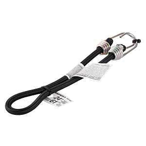 Keeper A06180Z Heavy-Duty Bungee Cord, 24 in L, Rubber, Black, Hook End