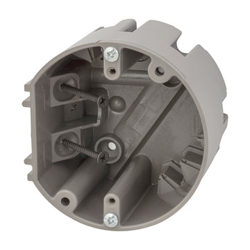 Southwire MSBRND Ceiling Box Support, 4 in W, 2-3/4 in D, 3-3/4 in H, 1 -Gang, 6 -Knockout, Polycarbonate, Gray