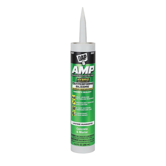 AMP 7079800764 Self-Leveling Sealant Caulk, Gray, Paste, 9 oz Cartridge