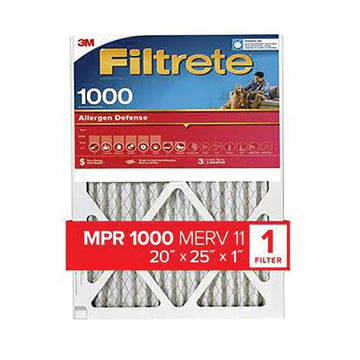 Filtrete 9803-4 Air Filter, 20 in L, 25 in W, 11 MERV, 1000 MPR