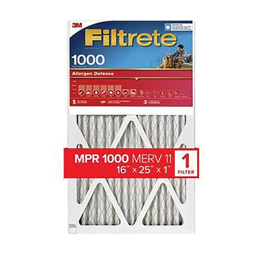 Filtrete 9801-4 Air Filter, 16 in L, 25 in W, 11 MERV, 1000 MPR
