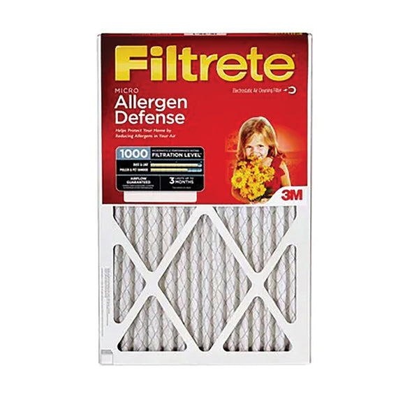 Filtrete 9802-4 Air Filter, Non-Electrostatic, Pleated, 1 in Thick, 20 in L, 20 in W, 11 MERV, 1000 MPR
