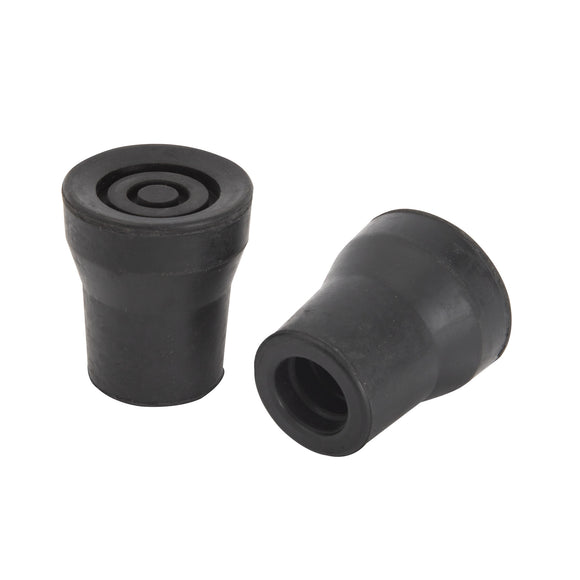 ProSource FE-S619-BL Crutch Tip, Round, Rubber, Black, 7/8 in Dia, 2-3/64 in H