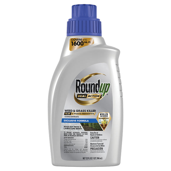 Roundup 5376906 Concentrated Weed and Grass Killer, Liquid, 32 oz