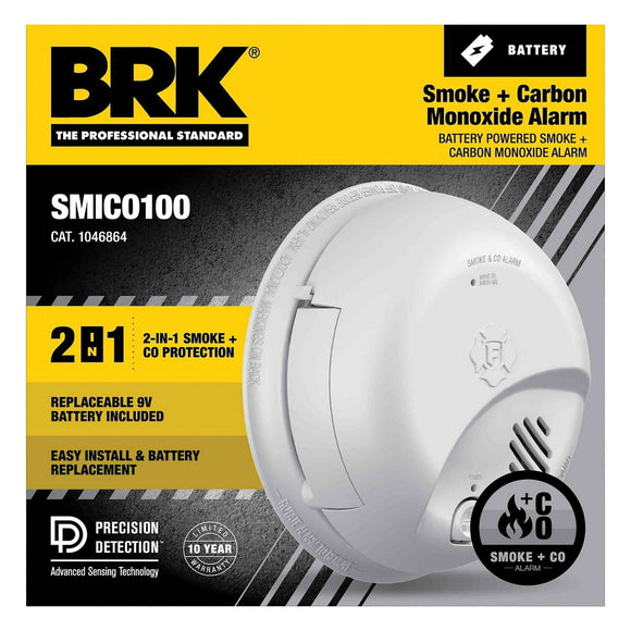 First Alert 1046864 Smoke and Carbon Monoxide Alarm, 85 dBA, Ionization Sensor, White