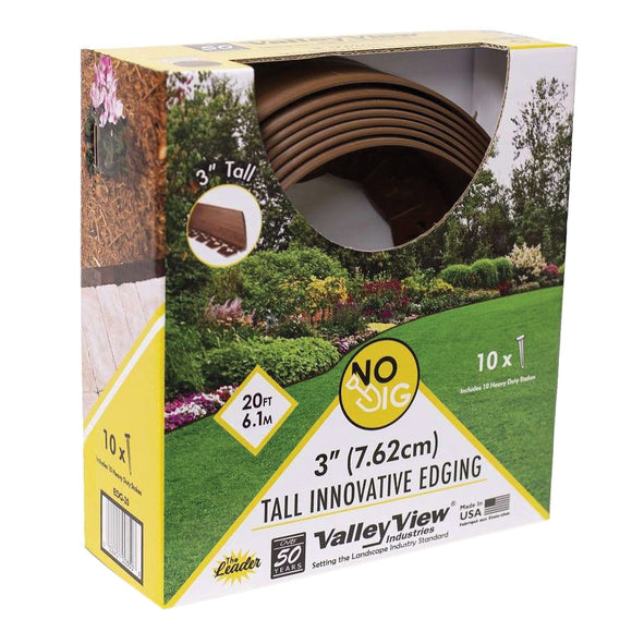 DeWitt NDETC-20LBMC Tall Innovative Edging, 20 ft L, 3 in H, Light Brown