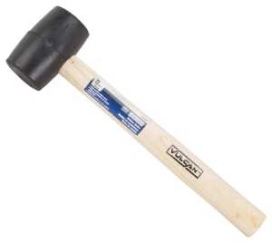 MALLET RUBBER WOOD HANDLE 8OZ 