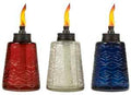 TORCH GLS TBL RD/BLU/CL 6IN   