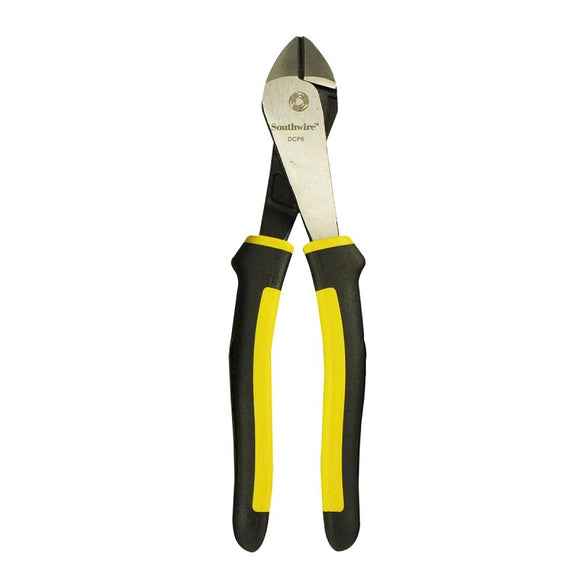 Southwire® DCP8 High-Leverage Cutting Plier, 8 in OAL, Black/Yellow Handle, Comfort Grip Handle