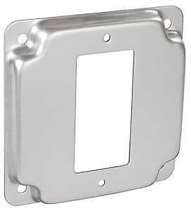 EXPOSED WORK CVR 1-GFCI SQ 4IN