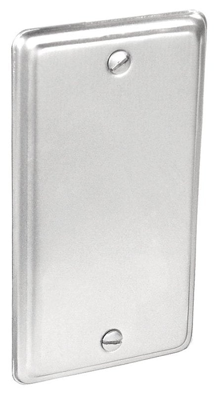 Southwire® G19290-UPC Box Cover, 0.21 in L, 2.38 in W, Rectangular, Steel, Zinc-Plated