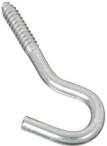 HOOK CEILING 3/8X4-7/8IN ZINC 