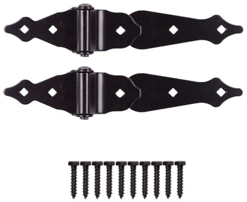 ProSource 33169PKS-PS Strap Hinge, Steel, Black, Loose Pin Pin, 180 deg Range of Motion, 40 (Pair) lb