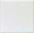 WALL PLATE 2GANG BLANK MID WHT