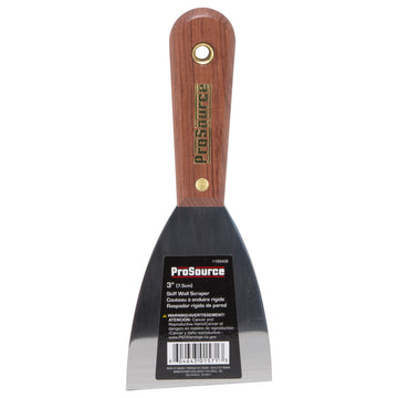 ProSource 01571R Wall Scraper, 3 in W Blade, Full Tang Blade, HCS Blade, Rosewood Handle, 7-3/4 in OAL