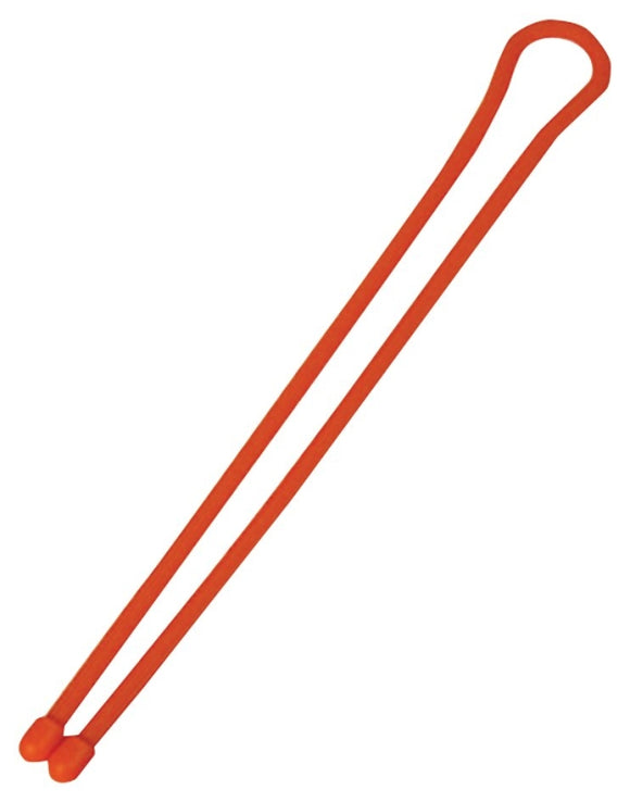Gear Tie GT12-2PK-31 Twist Tie, Rubber, Bright Orange, 12 in L, 2/PK