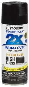 PAINT SPRAY HI GLO BLACK 12OZ 