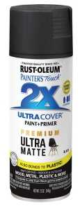 PAINT SPRAY MATTE BLACK 12OZ  