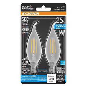 BULB LED B10/C CLR DAYLT 2.5W 