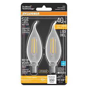 BULB LED B10/C CLEAR SFTWHT 4W