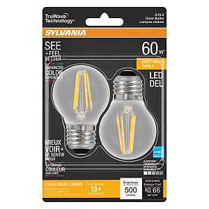 BULB LED G16.5 CLEAR SFTWHT 5W