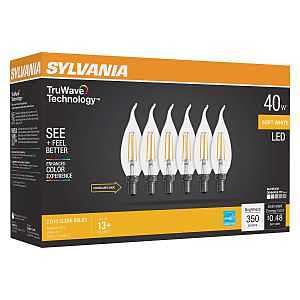 BULB LED B10 SFT WHITE CLR 40W