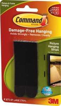 HANGER STRIP PICTURE/FRAME BLK