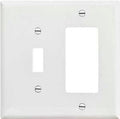 WALL PLATE 2G TGL/DECR MID WHT