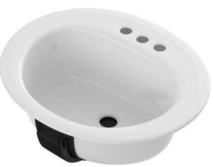 LAVATORY STEEL OVAL WHT 20X17 