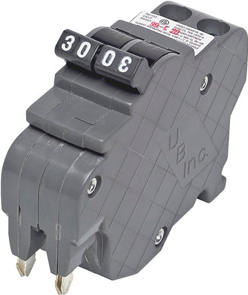 Federal Pacific UBIF0230N Circuit Breaker, Type NC, 30 A, 2-Pole, 120/240 V, Plug, Gray