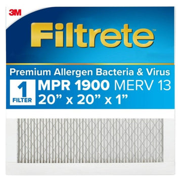 Filtrete UA02-4 Air Filter, 20 in L, 20 in W, 13 MERV, 1900 MPR, Polypropylene Frame