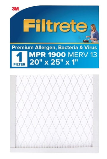 Filtrete UA03-4 Air Filter, 25 in L, 20 in W, 13 MERV, 1900 MPR, Polypropylene Frame