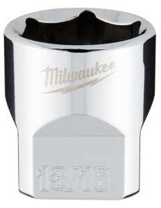 SOCKET 6-PT CHROME 3/8X13/16IN