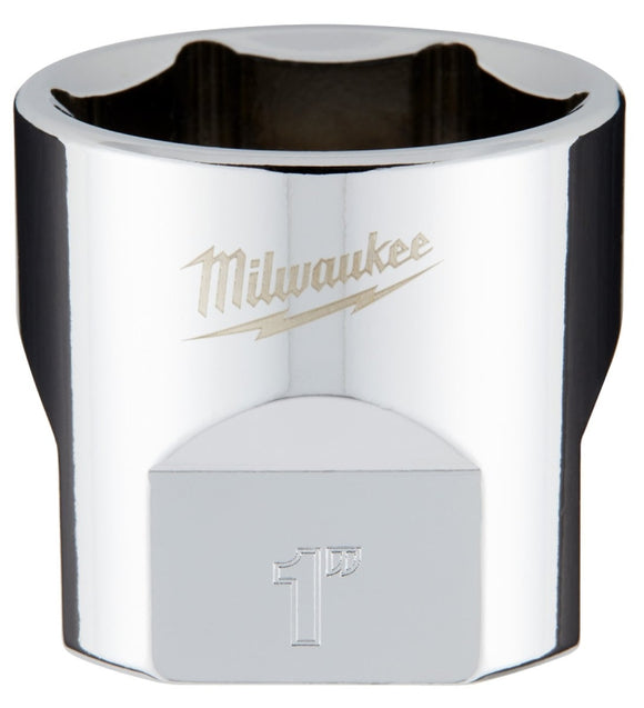 Milwaukee 45-34-9072 Socket, 1 in Socket, 3/8 in Drive, 6-Point, Chrome Vanadium Steel, Chrome