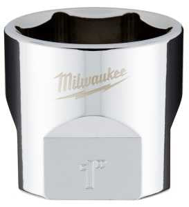 SOCKET 6-POINT CHROME 3/8X1IN 