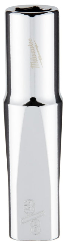 Milwaukee 45-34-3750 Socket, 3/8 in Socket, Deep Socket, 3.543 in OAL, 3/8 in Drive, 6-Point, Chrome Vanadium Steel