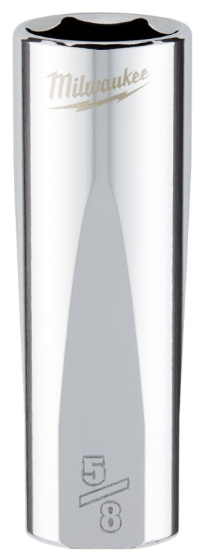 Milwaukee 45-34-6250 Socket, 5/8 in Socket, Deep Socket, 3.543 in OAL, 3/8 in Drive, 6-Point, Chrome Vanadium Steel